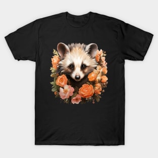 Opossum colorful floral T-Shirt